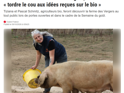 Portes ouvertes &agrave; la Ferme de Vergers - dimanche 18 octobre &agrave; Plerneuf